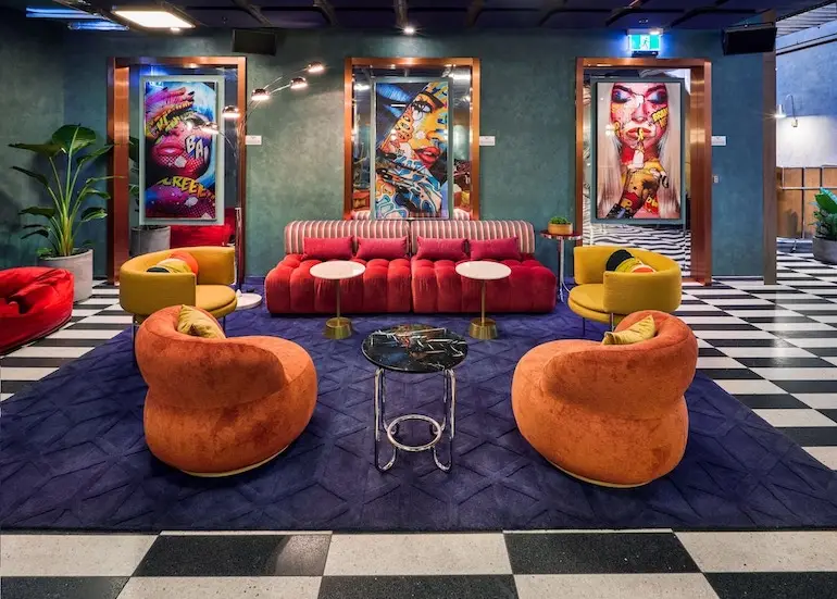 Ovolo South Yarra is one of the boutique hotels that is certainly a visual feast with its color blocking style and artworks at every turn.