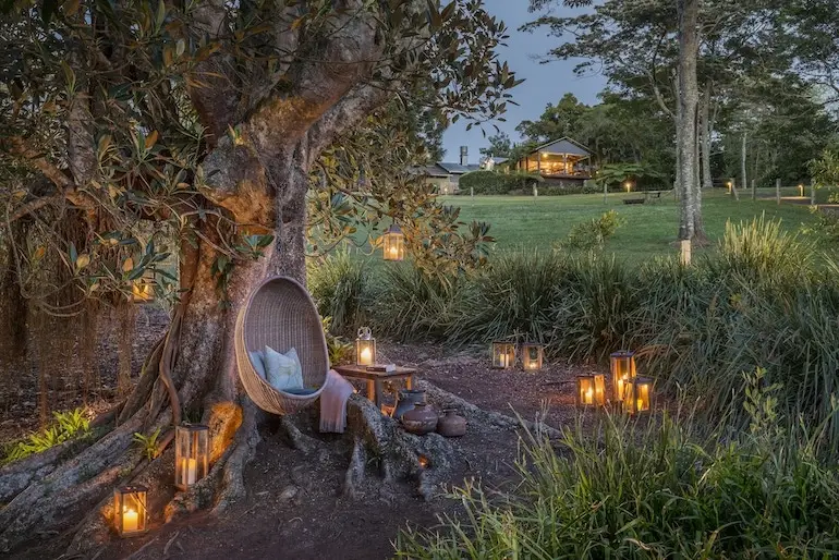 Romantic outdoor setting at Spicers Tamarind Retreat