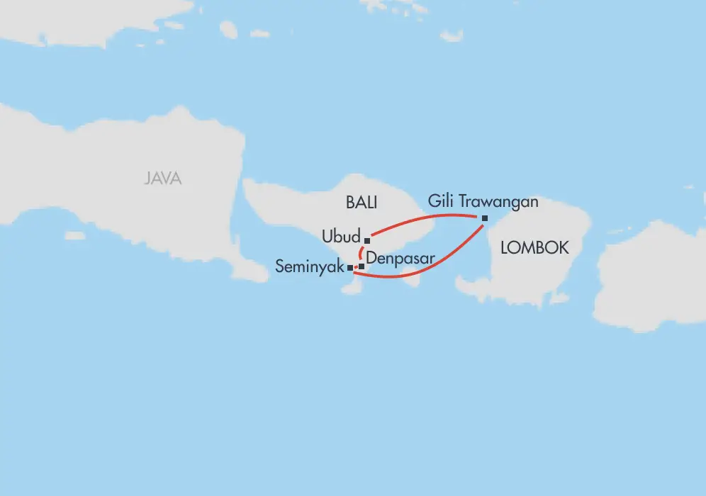 Map - Bali & Gili