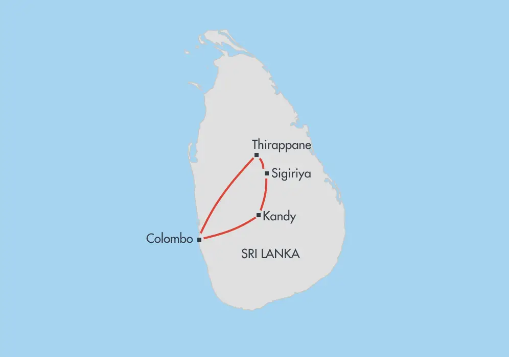 Map - Sri Lanka Mountains