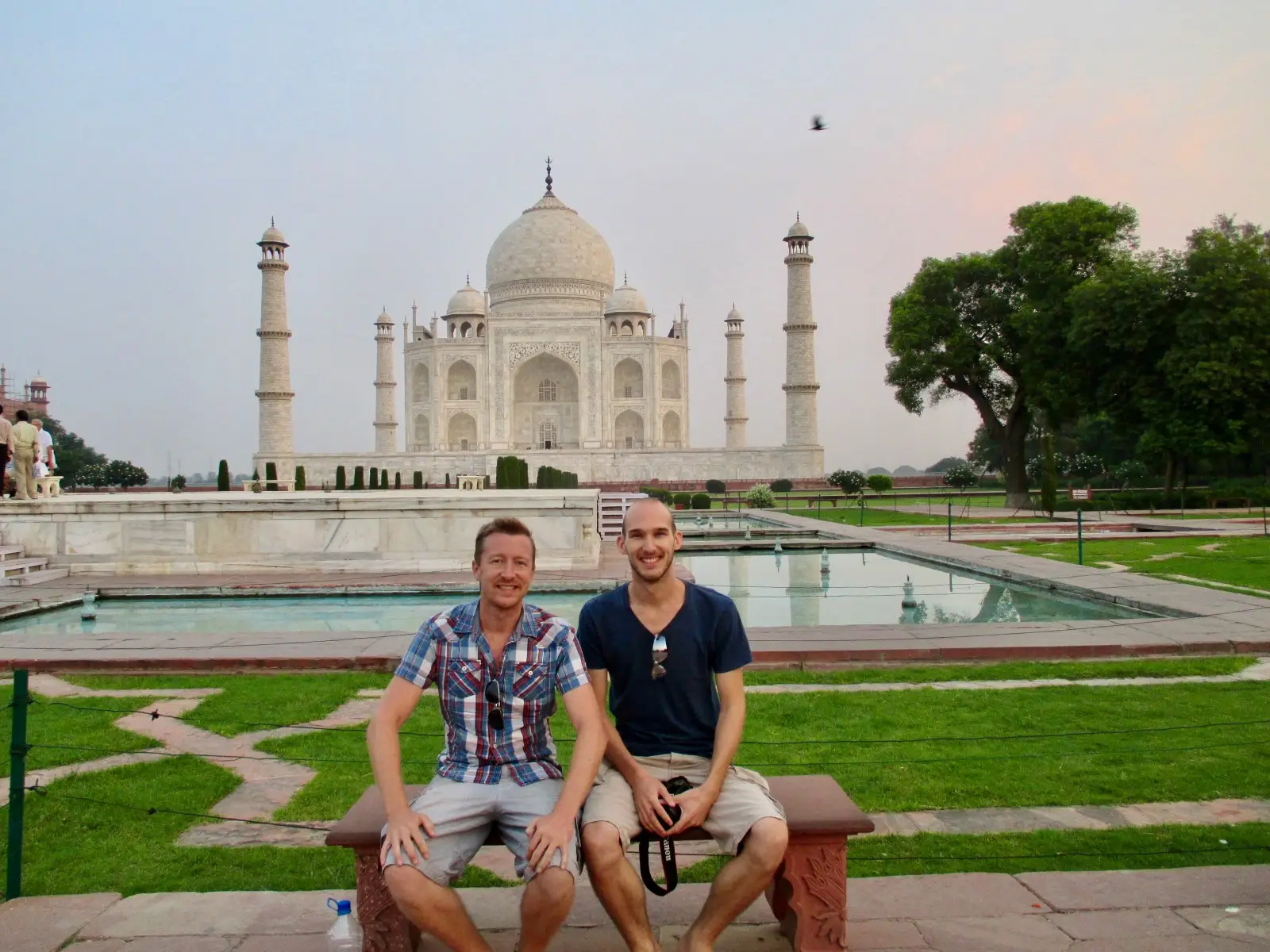 Mat and Stoewie at the Taj Mahal, India