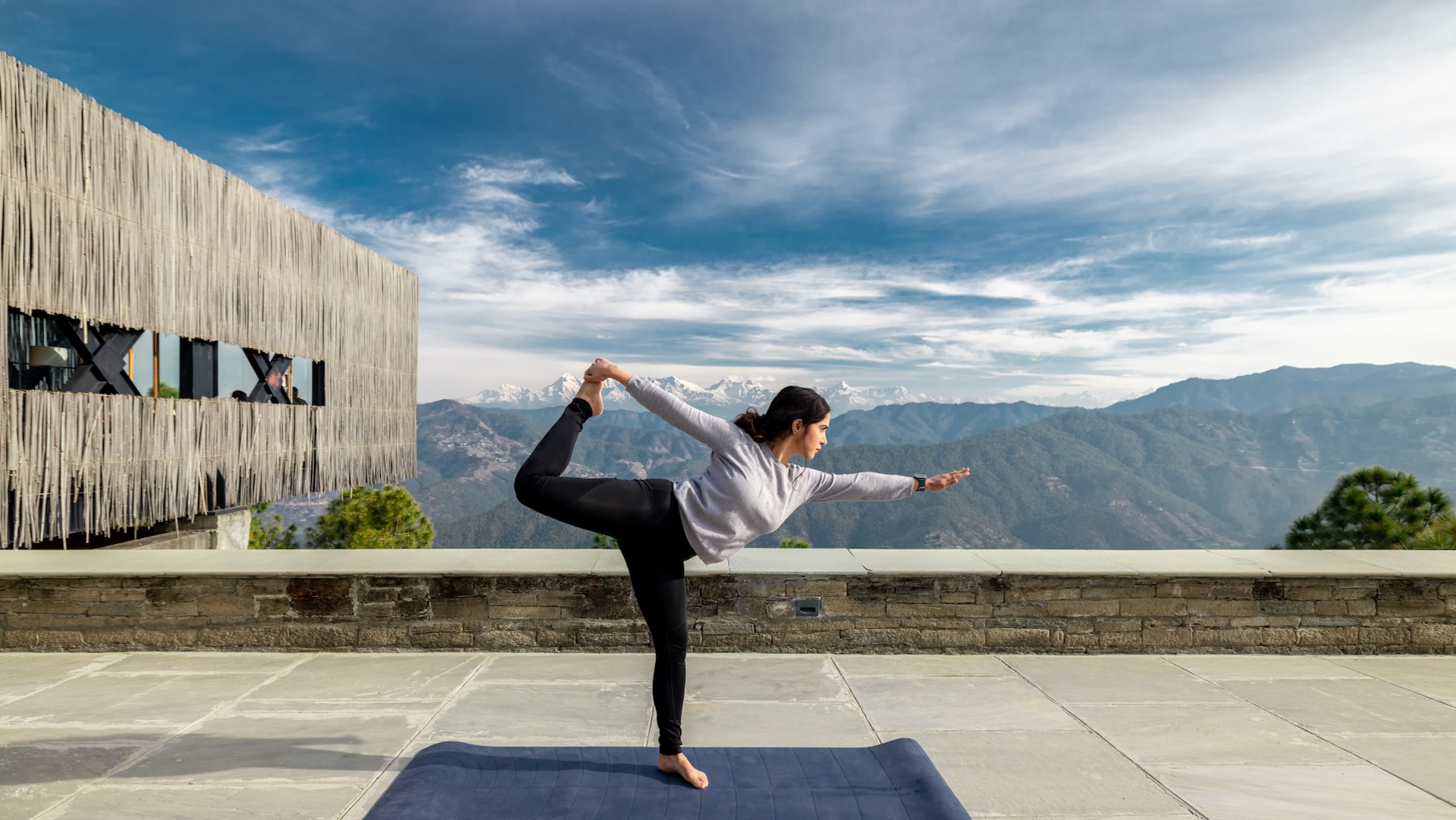 The Kumaon - Yoga on terrace